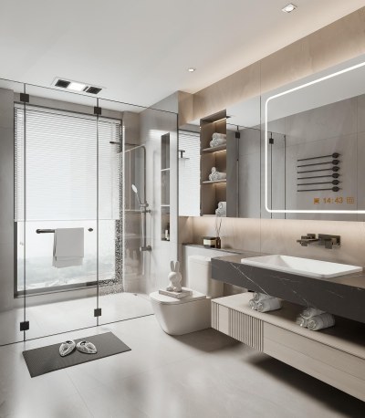 现代卫生间3D模型下载